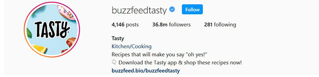buzzfeed instagram bio