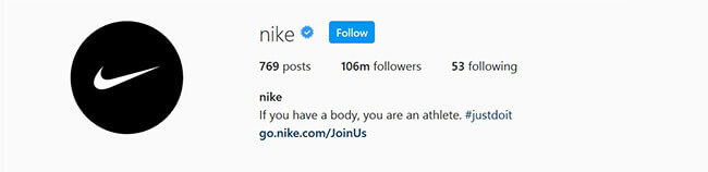 nike insta bio